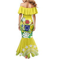 Cook Islands Independence Day Family Matching Mermaid Dress and Hawaiian Shirt Kuki Airani Tiare Maori Polynesian Pattern - Green LT14 - Polynesian Pride