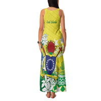 Cook Islands Independence Day Family Matching Tank Maxi Dress and Hawaiian Shirt Kuki Airani Tiare Maori Polynesian Pattern - Green LT14 - Polynesian Pride