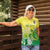 Cook Islands Independence Day Women Polo Shirt Kuki Airani Tiare Maori Polynesian Pattern - Green