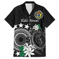 Cook Islands Independence Day Family Matching Long Sleeve Bodycon Dress and Hawaiian Shirt Kuki Airani Tiare Maori Polynesian Pattern - Black