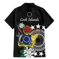 Cook Islands Independence Day Family Matching Mermaid Dress and Hawaiian Shirt Kuki Airani Tiare Maori Polynesian Pattern - Black LT14 - Polynesian Pride