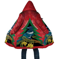 New Zealand Christmas In July Cloak Kowhai Tui Bird With Pohutukawa - Red - Polynesian Pride