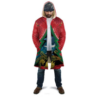 New Zealand Christmas In July Cloak Kowhai Tui Bird With Pohutukawa - Red - Polynesian Pride