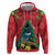 New Zealand Christmas In July Hoodie Kowhai Tui Bird With Pohutukawa - Red