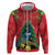 New Zealand Christmas In July Hoodie Kowhai Tui Bird With Pohutukawa - Red