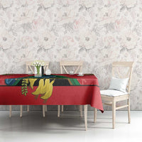 New Zealand Christmas In July Tablecloth Kowhai Tui Bird With Pohutukawa - Red