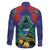 New Zealand Christmas In July Family Matching Off The Shoulder Long Sleeve Dress and Hawaiian Shirt Kowhai Tui Bird With Pohutukawa - Blue