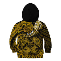 Polynesian Pride Gemini Zodiac Kid Hoodie Astrological Sign Tribal Plumeria Gold Galaxy LT14 - Polynesian Pride