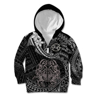 Polynesian Pride Cancer Zodiac Kid Hoodie Astrological Sign Tribal Plumeria Grey Galaxy LT14 Zip Hoodie Grey - Polynesian Pride