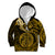 Polynesian Pride Leo Zodiac Kid Hoodie Astrological Sign Tribal Plumeria Gold Galaxy LT14 Zip Hoodie Gold - Polynesian Pride