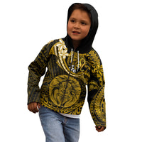 Polynesian Pride Leo Zodiac Kid Hoodie Astrological Sign Tribal Plumeria Gold Galaxy LT14 - Polynesian Pride