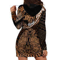Polynesian Pride Virgo Zodiac Hoodie Dress Astrological Sign Tribal Plumeria Brown Galaxy LT14 - Polynesian Pride