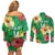 Custom Vanuatu Cricket Couples Matching Off Shoulder Short Dress and Long Sleeve Button Shirt 2024 Tropical Flowers Version