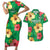 Custom Vanuatu Cricket Couples Matching Short Sleeve Bodycon Dress and Hawaiian Shirt 2024 Tropical Flowers Version