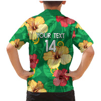 Custom Vanuatu Cricket Family Matching Mermaid Dress and Hawaiian Shirt 2024 Tropical Flowers Version