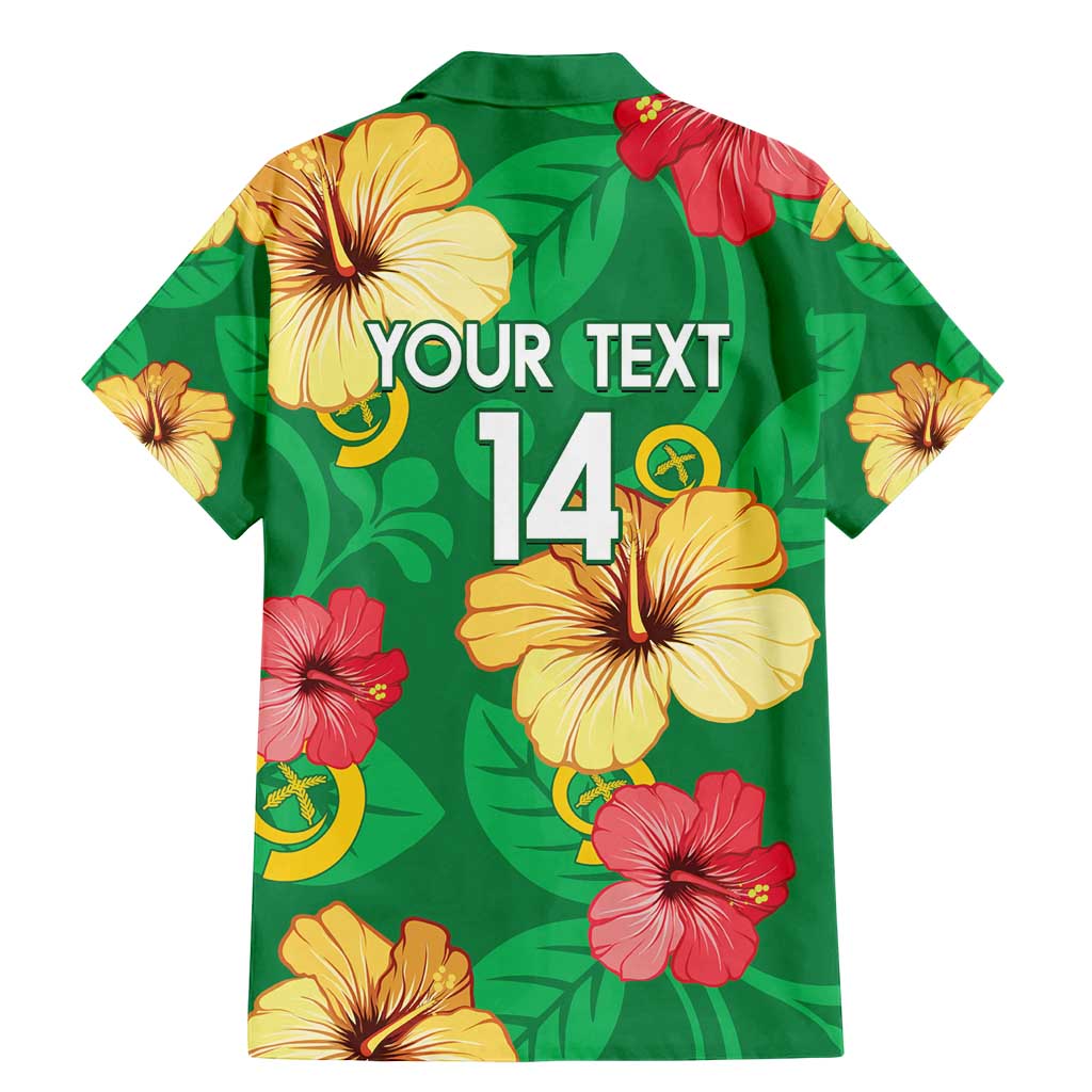 Custom Vanuatu Cricket Family Matching Mermaid Dress and Hawaiian Shirt 2024 Tropical Flowers Version