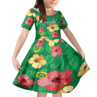 Custom Vanuatu Cricket Family Matching Off Shoulder Maxi Dress and Hawaiian Shirt 2024 Tropical Flowers Version