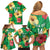 Custom Vanuatu Cricket Family Matching Off Shoulder Short Dress and Hawaiian Shirt 2024 Tropical Flowers Version