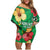 Custom Vanuatu Cricket Family Matching Off Shoulder Short Dress and Hawaiian Shirt 2024 Tropical Flowers Version