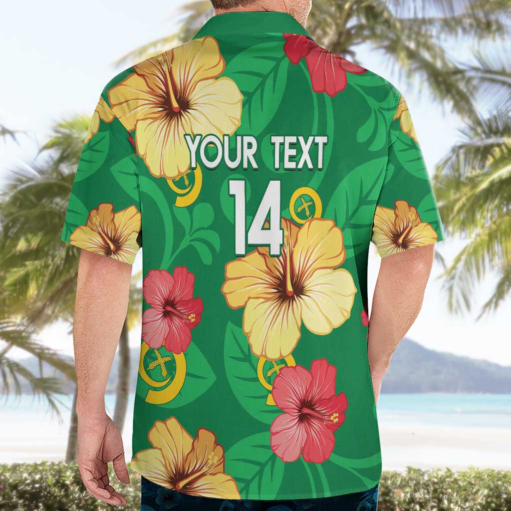 Custom Vanuatu Cricket Hawaiian Shirt 2024 Tropical Flowers Version