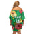 Custom Vanuatu Cricket Off Shoulder Short Dress 2024 Tropical Flowers Version