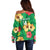 Custom Vanuatu Cricket Off Shoulder Sweater 2024 Tropical Flowers Version