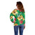 Custom Vanuatu Cricket Off Shoulder Sweater 2024 Tropical Flowers Version