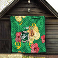 Custom Vanuatu Cricket Quilt 2024 Tropical Flowers Version LT14 - Polynesian Pride