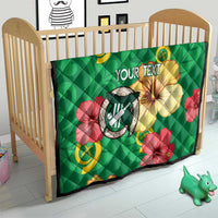 Custom Vanuatu Cricket Quilt 2024 Tropical Flowers Version LT14 - Polynesian Pride