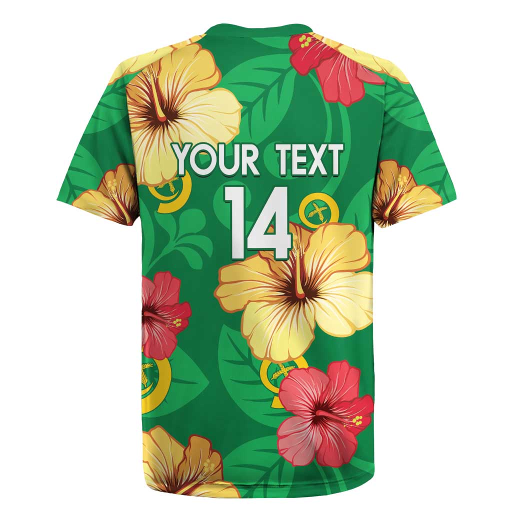 Custom Vanuatu Cricket Rugby Jersey 2024 Tropical Flowers Version