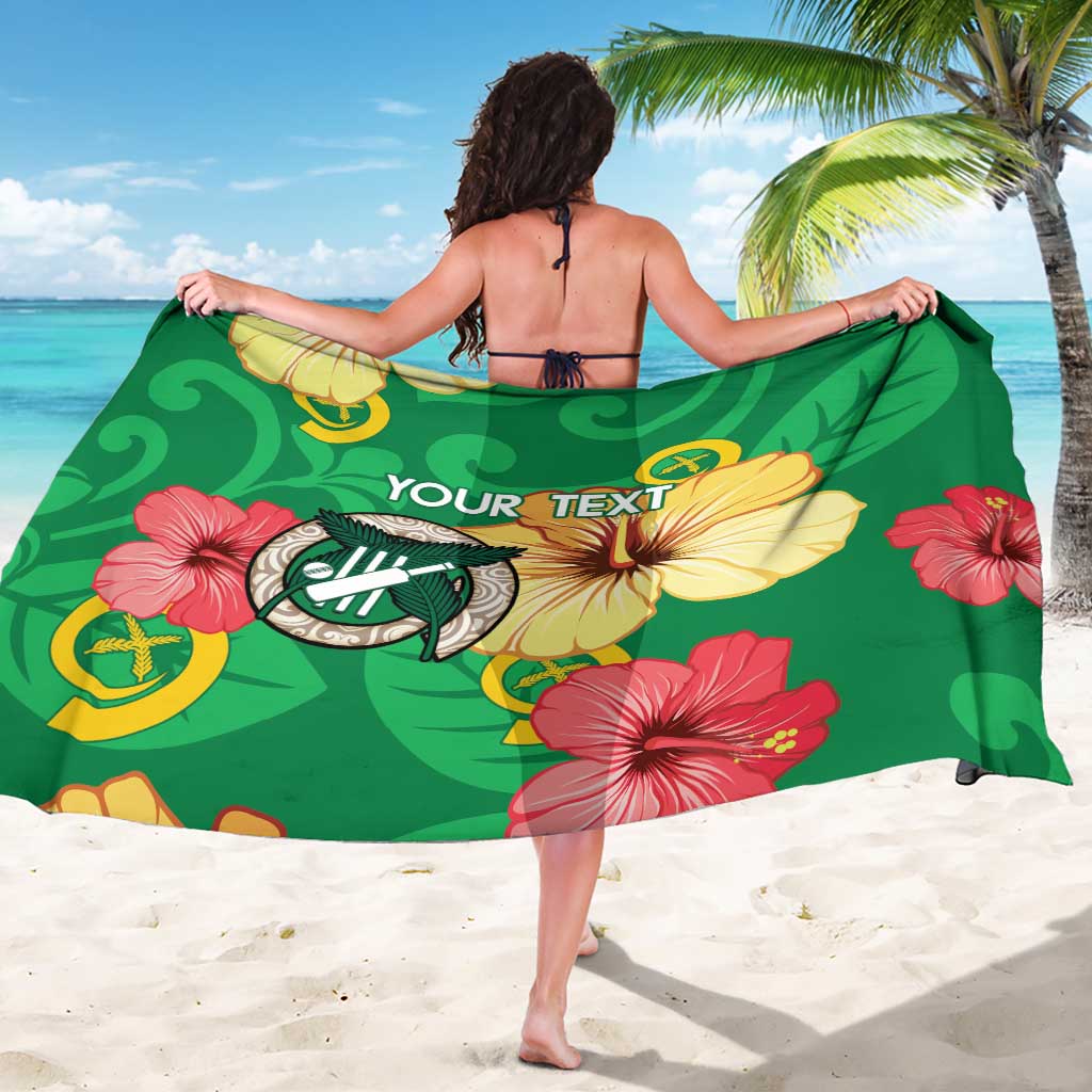 Custom Vanuatu Cricket Sarong 2024 Tropical Flowers Version LT14 - Polynesian Pride