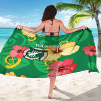 Custom Vanuatu Cricket Sarong 2024 Tropical Flowers Version LT14 - Polynesian Pride