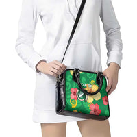 Custom Vanuatu Cricket Shoulder Handbag 2024 Tropical Flowers Version LT14 - Polynesian Pride