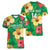 Custom Vanuatu Cricket Women V-Neck T-Shirt 2024 Tropical Flowers Version