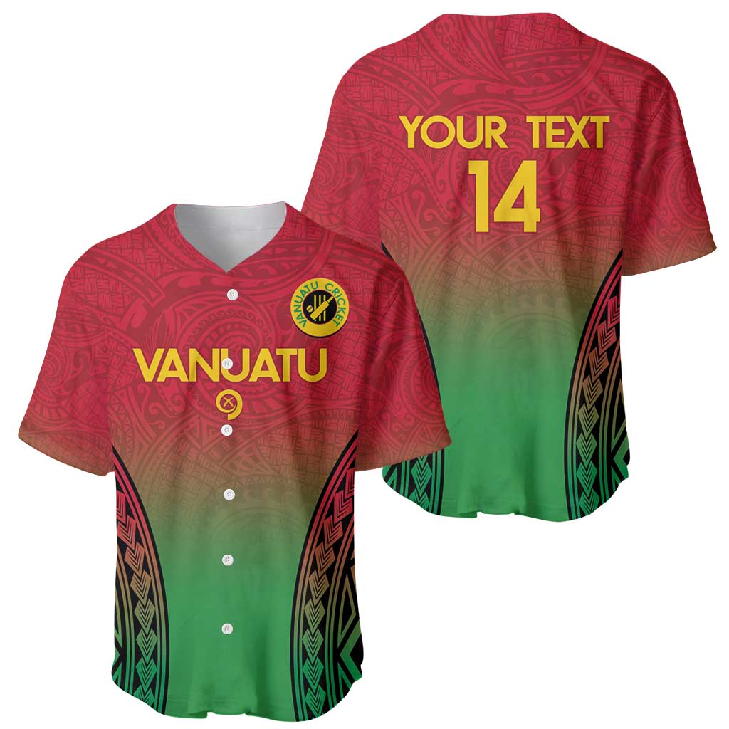 Custom Vanuatu Cricket Baseball Jersey 2024 Polynesian Pattern Sporty Style LT14 - Polynesian Pride