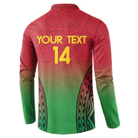 Custom Vanuatu Cricket Button Sweatshirt 2024 Polynesian Pattern Sporty Style LT14 - Polynesian Pride