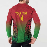 Custom Vanuatu Cricket Button Sweatshirt 2024 Polynesian Pattern Sporty Style LT14 - Polynesian Pride