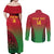 Custom Vanuatu Cricket Couples Matching Off Shoulder Maxi Dress and Long Sleeve Button Shirt 2024 Polynesian Pattern Sporty Style