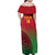 Custom Vanuatu Cricket Family Matching Off Shoulder Maxi Dress and Hawaiian Shirt 2024 Polynesian Pattern Sporty Style