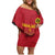 Custom Vanuatu Cricket Family Matching Off Shoulder Short Dress and Hawaiian Shirt 2024 Polynesian Pattern Sporty Style