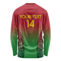 Custom Vanuatu Cricket Long Sleeve Shirt 2024 Polynesian Pattern Sporty Style LT14 - Polynesian Pride