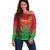 Custom Vanuatu Cricket Off Shoulder Sweater 2024 Polynesian Pattern Sporty Style