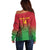 Custom Vanuatu Cricket Off Shoulder Sweater 2024 Polynesian Pattern Sporty Style