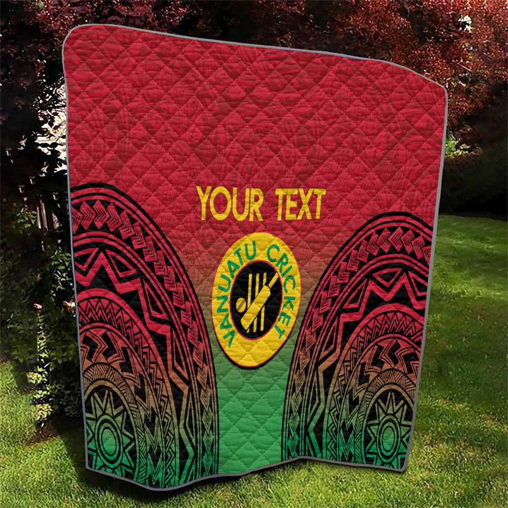 Custom Vanuatu Cricket Quilt 2024 Polynesian Pattern Sporty Style LT14 - Polynesian Pride