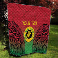 Custom Vanuatu Cricket Quilt 2024 Polynesian Pattern Sporty Style LT14 - Polynesian Pride
