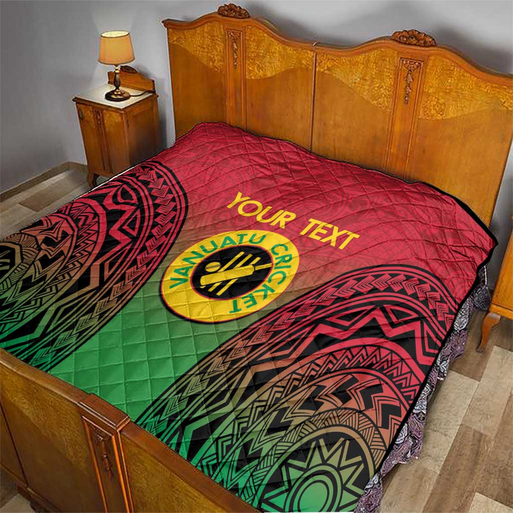 Custom Vanuatu Cricket Quilt 2024 Polynesian Pattern Sporty Style LT14 - Polynesian Pride