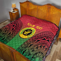 Custom Vanuatu Cricket Quilt 2024 Polynesian Pattern Sporty Style LT14 - Polynesian Pride
