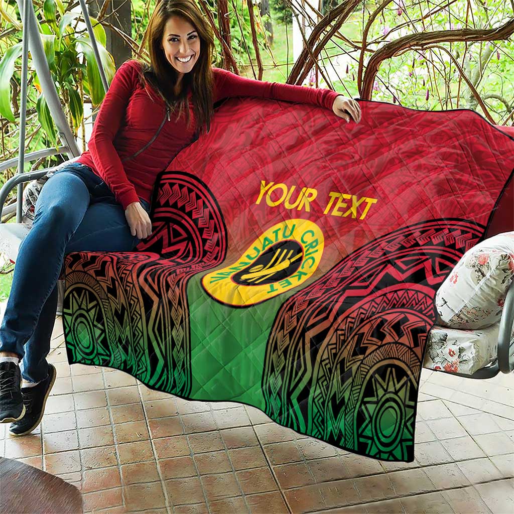 Custom Vanuatu Cricket Quilt 2024 Polynesian Pattern Sporty Style LT14 - Polynesian Pride