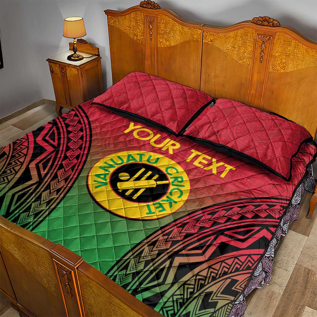 Custom Vanuatu Cricket Quilt Bed Set 2024 Polynesian Pattern Sporty Style
