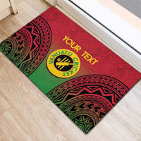 Custom Vanuatu Cricket Rubber Doormat 2024 Polynesian Pattern Sporty Style LT14 - Polynesian Pride